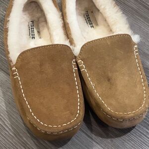 Fireside Tan Suede Slippers